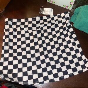 Checkerboard tube top
